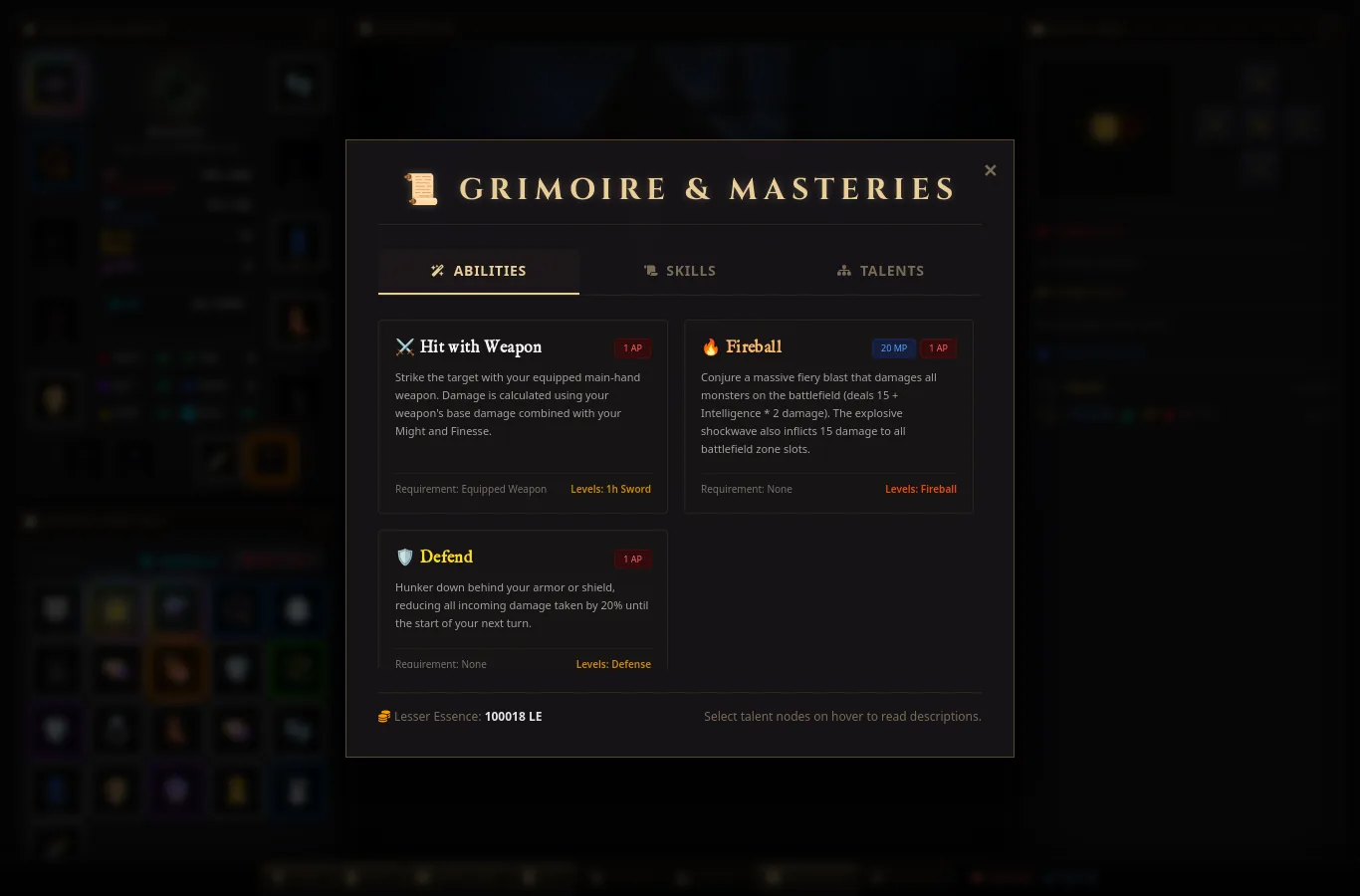 Abilities & Masteries — gameplay capture